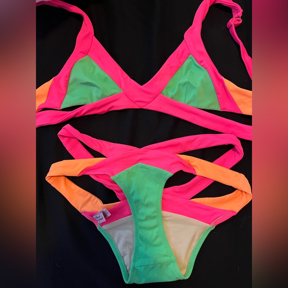 Agent Provocateur Pink and Green Bikini